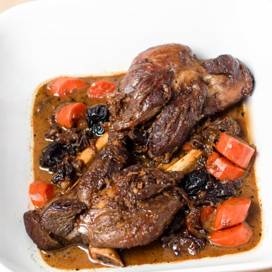 Prune Honey Lamb Shanks