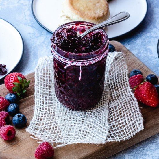 Small Batch Mixed Berry Jam