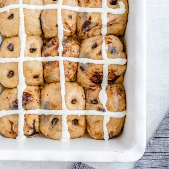 Chocolate Hot Cross Buns