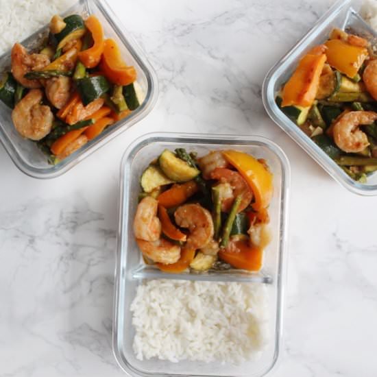 Meal Prep Kung Pao Shrimp