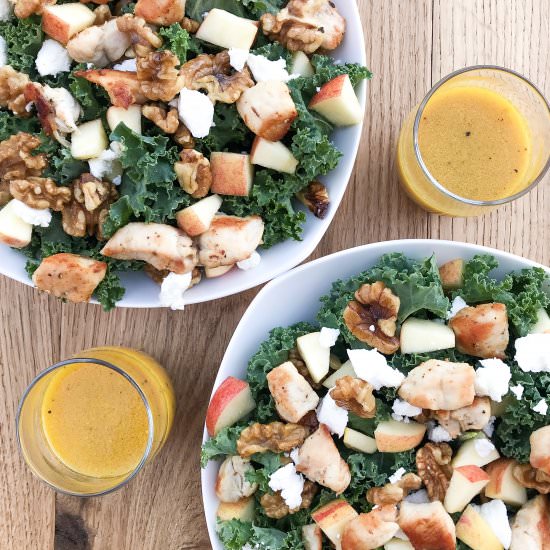 Kale Apple Salad & Honey Dressing