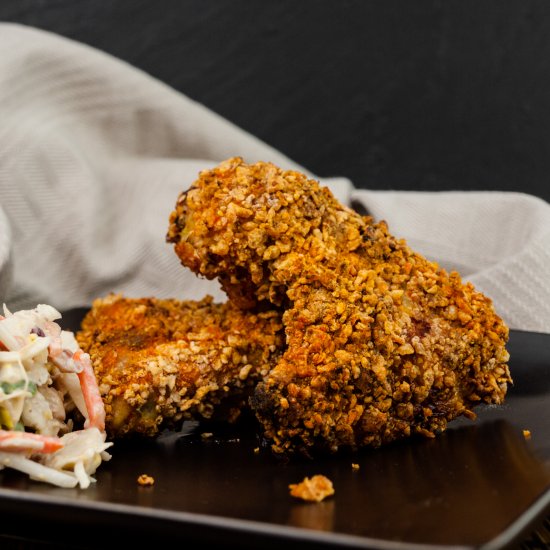 Crunchy cornflakes baked chicken