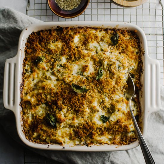 Chicken Alfredo Cauliflower Bake