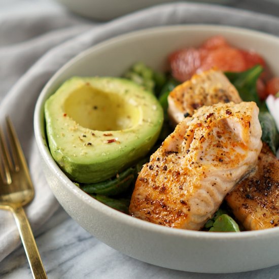 Whole30 Green Goddess Salmon Bowls