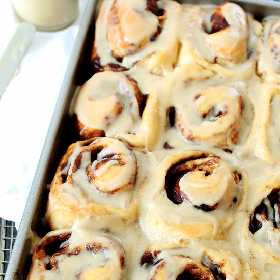 Maple Syrup Cinnamon Rolls