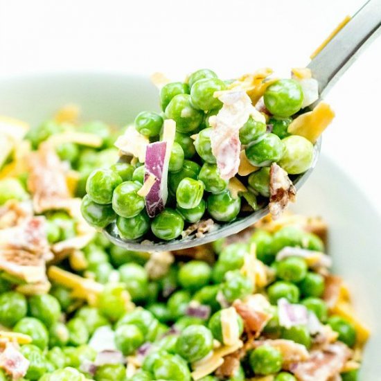 CREAMY BACON PEA SALAD