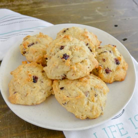 Cranberry Walnut Honey Scones