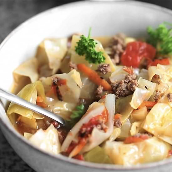 Unstuffed Cabbage Soup with Sausage