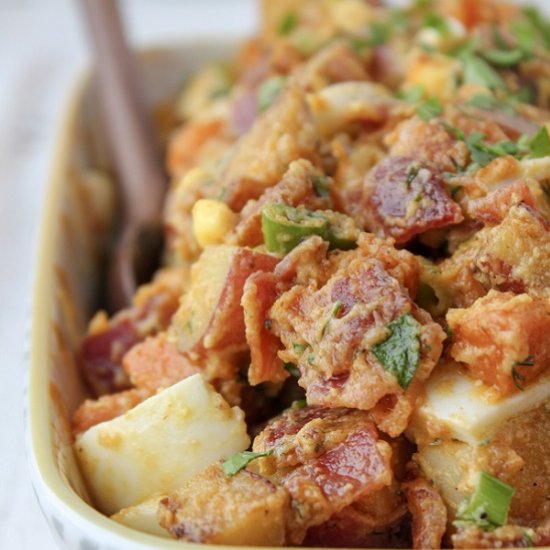 Mayo Free Loaded Sweet Potato Salad