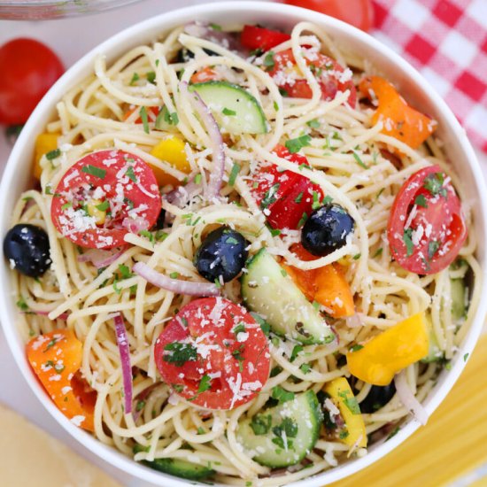 Cold Spaghetti Pasta Salad