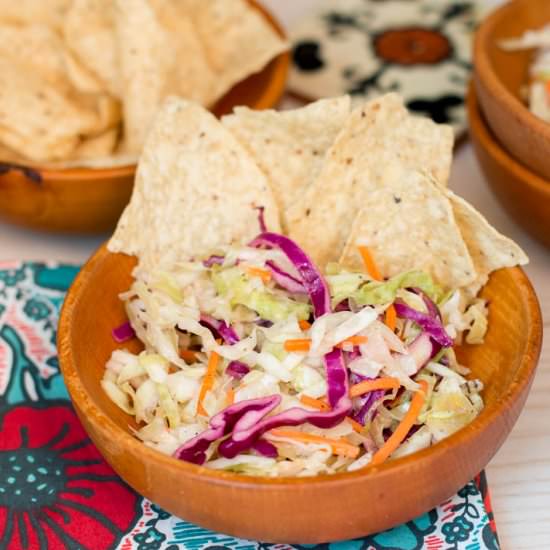 Lime Cole Slaw “Dip”