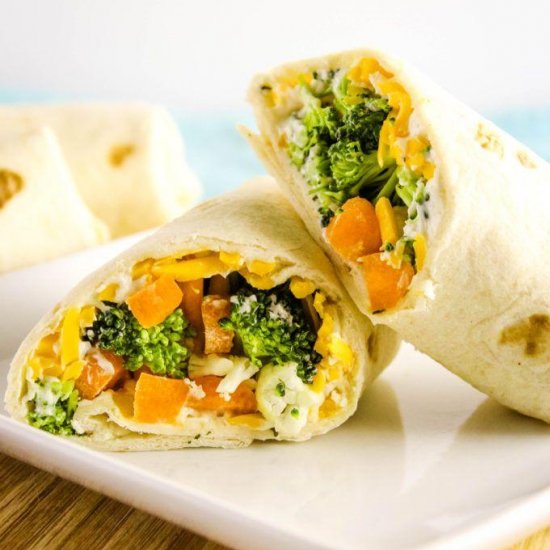 Easy Vegetable Pizza Wrap