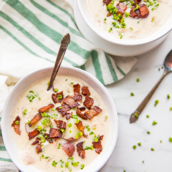 Healthy Creamy Clam Chowder