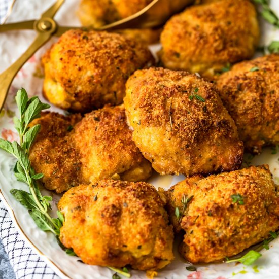 Oven Fried Parmesan Crusted Chicken