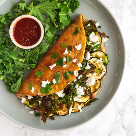 Kale and Feta Omelette