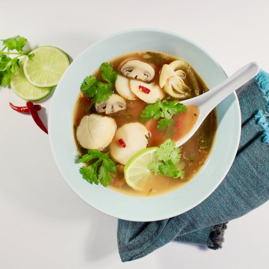 Hot and Sour Scallop Soup