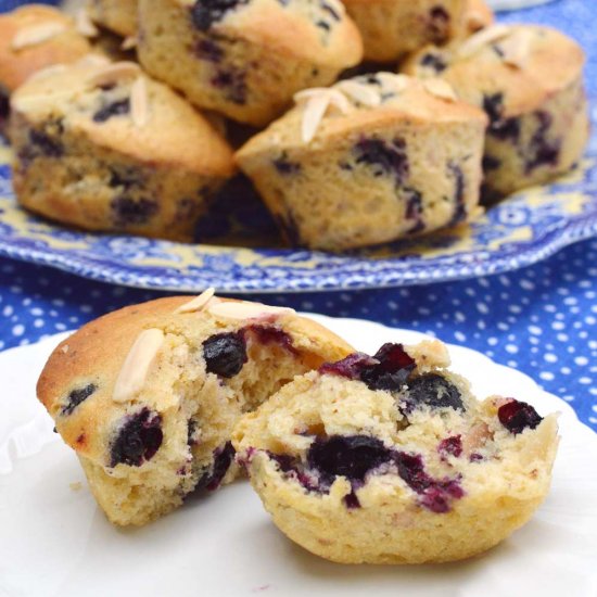 Blueberry Lemon Almond Muffins