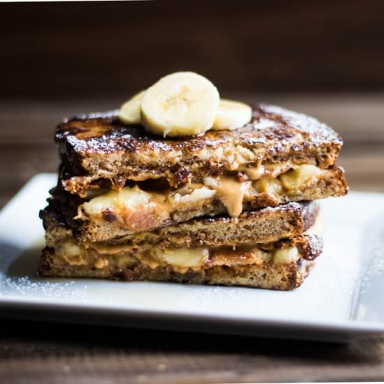 PB Bacon Banana Stuffed FrenchToast