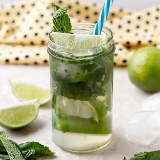 Non Alcoholic Mojito Mocktail