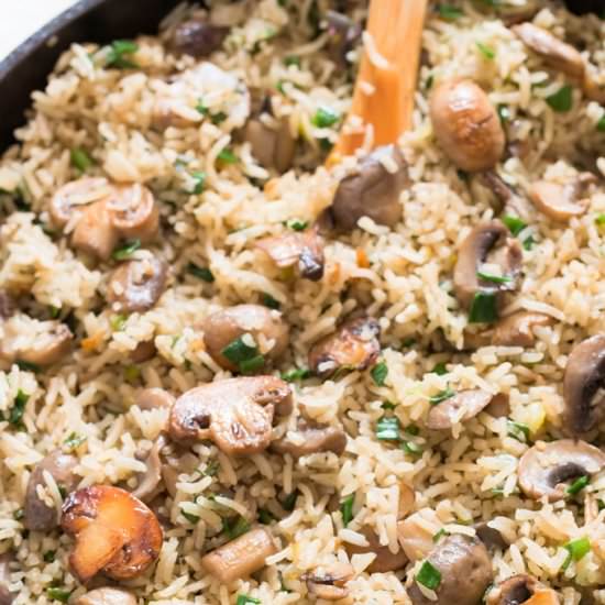 One Pot Mushroom Rice