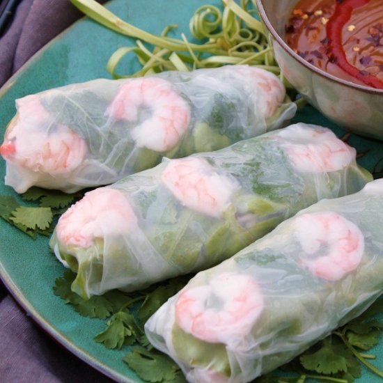 Vietnamese Shrimp Salad Rolls