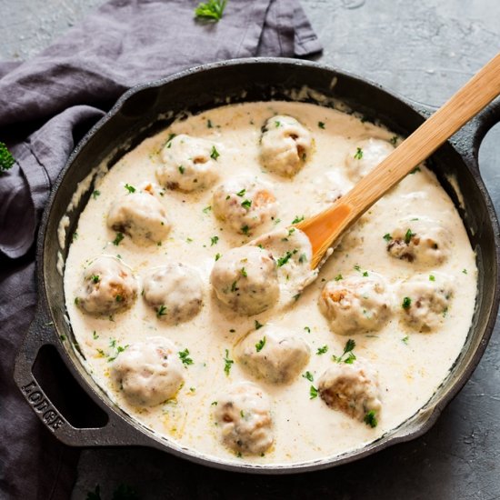 Chicken Meatballs in Creamy Sauce