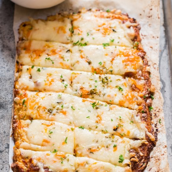 Cheesy Cauliflower Breadsticks