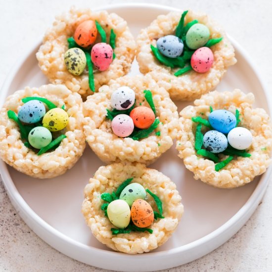 Easter Rice Krispie Egg Nests