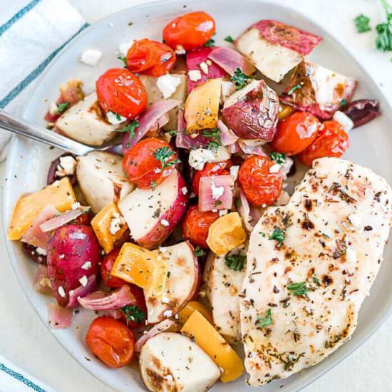 One Pan Greek Chicken