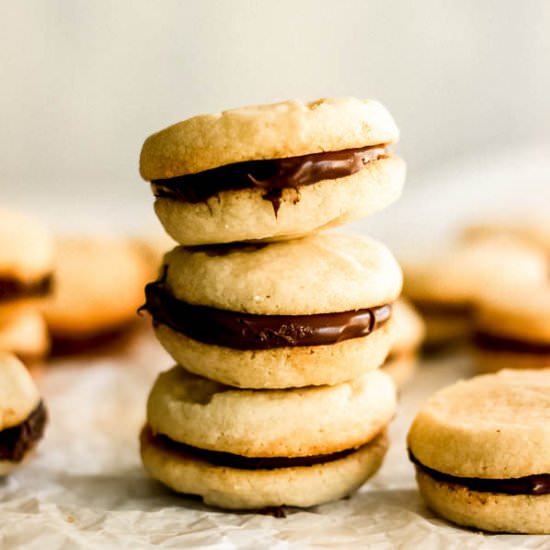 Shortbread Hazelnut Sandwich Cookie