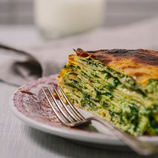 Crepes with Spinach and Cheese