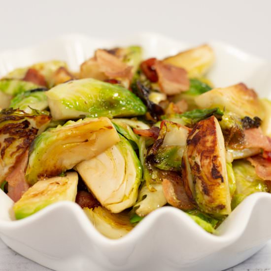 Brussels Sprouts with Bacon & Maple