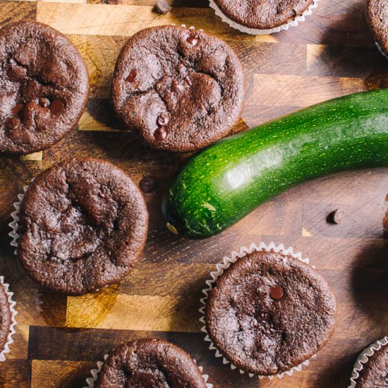 Low Carb Chocolate Zucchini Muffins