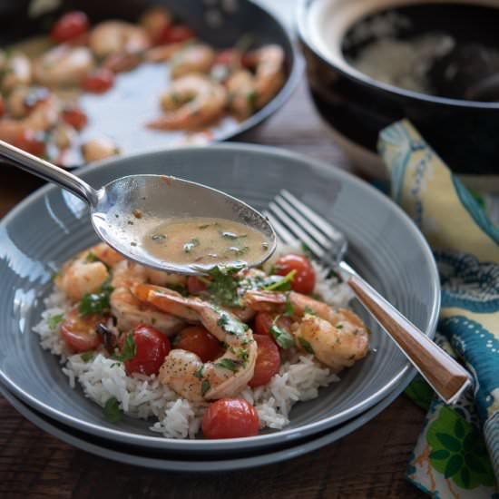 Shrimp & Tomatoes in Lemon Butter