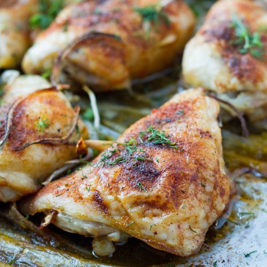 Oven Baked Chicken Thighs