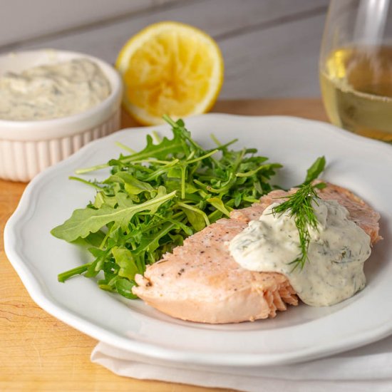 Salmon with Dill Sauce