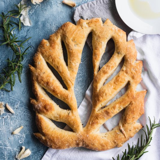 Rosemary Garlic Fougasse