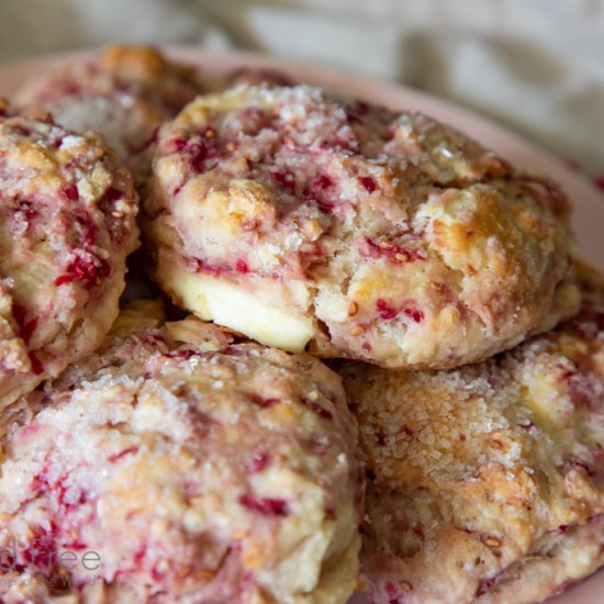 Raspberry Cream Cheese Scones