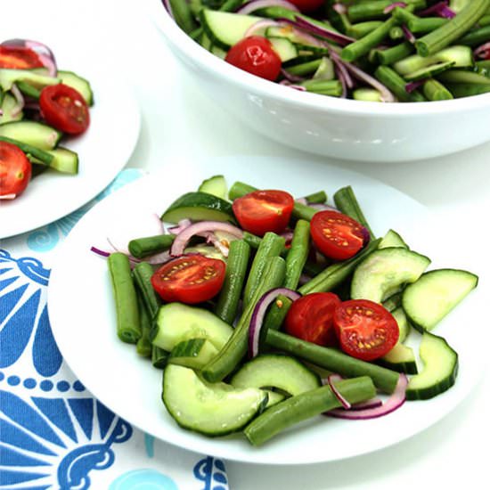 Fresh green bean salad