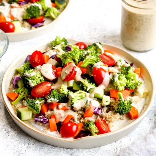 Quinoa Veggie Bowls with Ranch