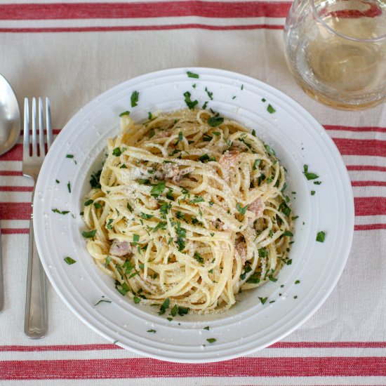 Linguine Vongole (white clam sauce)