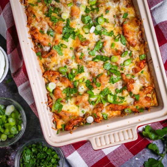 Easy Chicken Enchilada Casserole