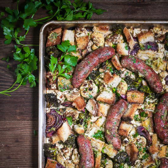 Sausage Sheet Pan Dinner with Cauli