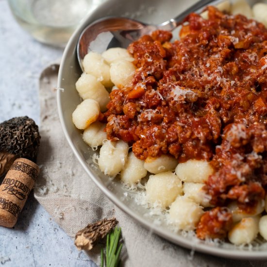 Rabbit Sausage Bolognese