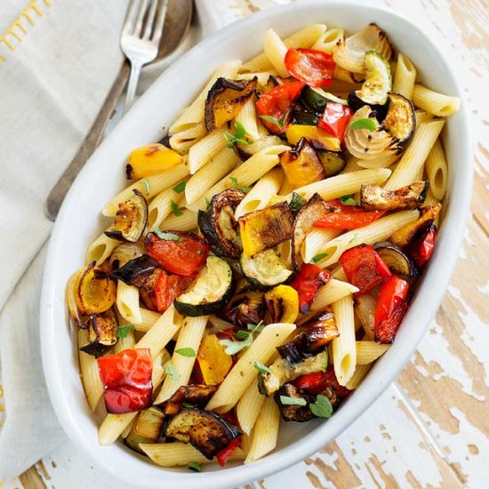 Mediterranean Roast Vegetable Pasta