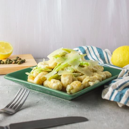 Gnocchi with Fennel Caper Sauce