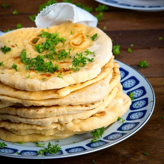 Pumpkin & Garlic Naan Bread