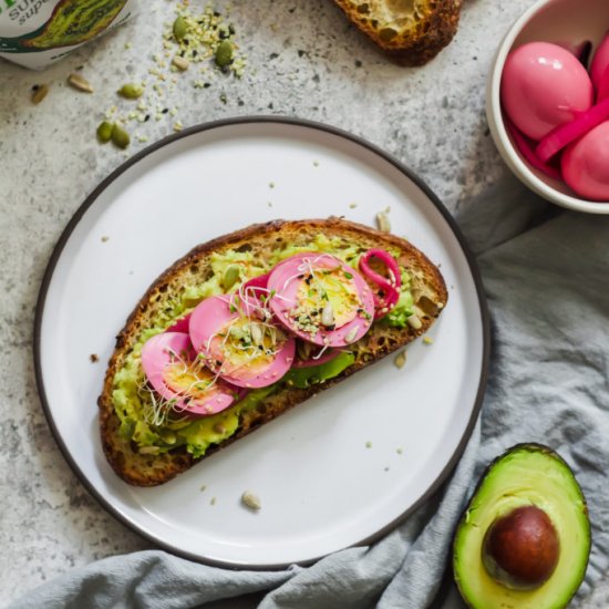 Beet Avocado Toast