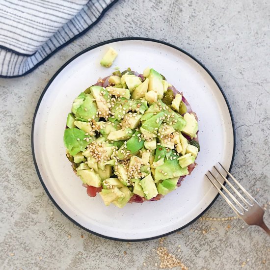 TARTAR OF FRESH RED TUNA & AVOCADO