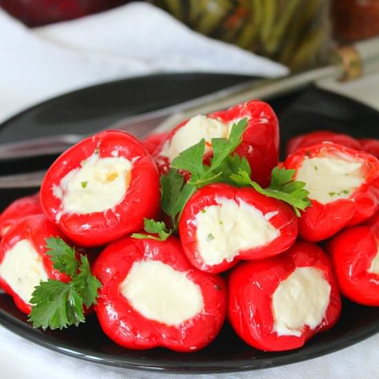 Cheese stuffed mini peppers